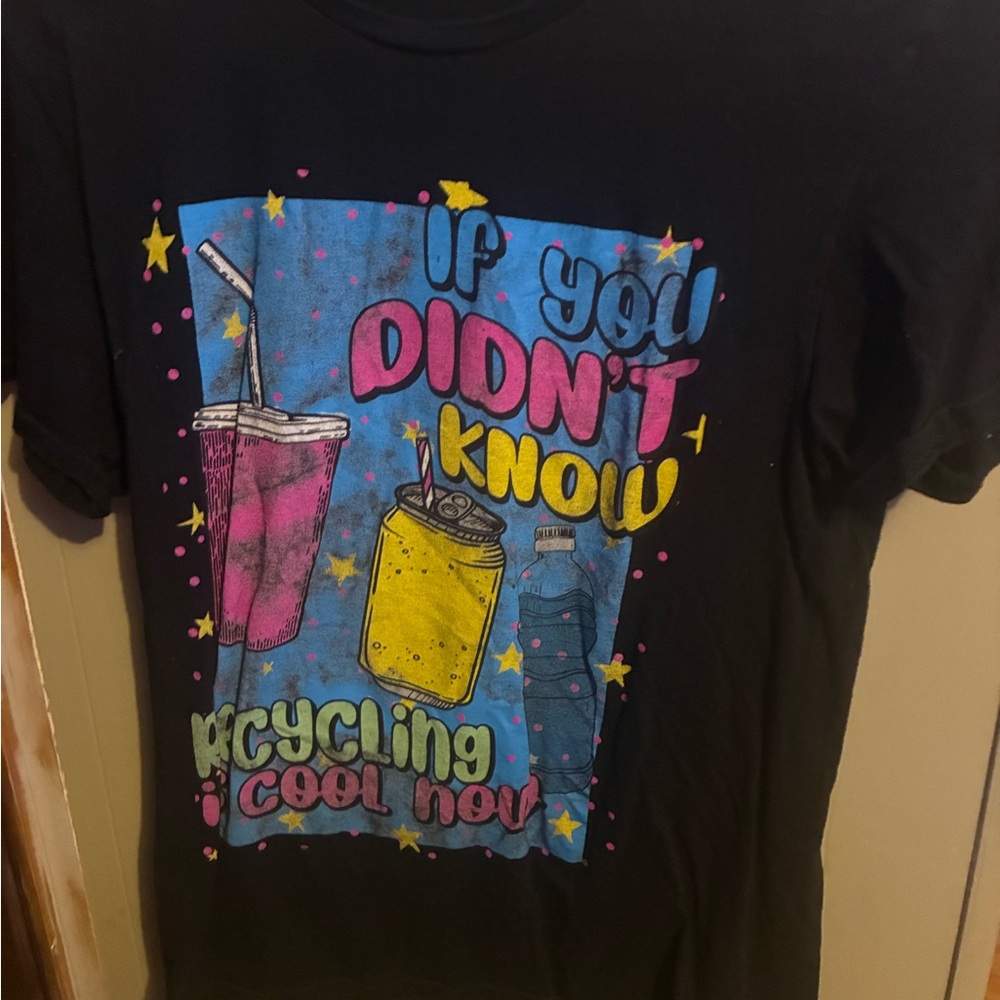 Kids Black Graphic T-Shirt